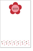 Queen Bee Personalized Note Pads - Red Flower Dot (NP-H-37)